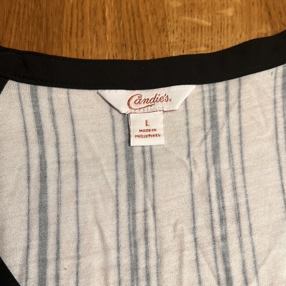 Candies Black and White Striped Dress Tank (L) New Lightweight - Picture 4 of 8